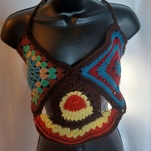 Festival Vibes Crochet festival top, Handmade